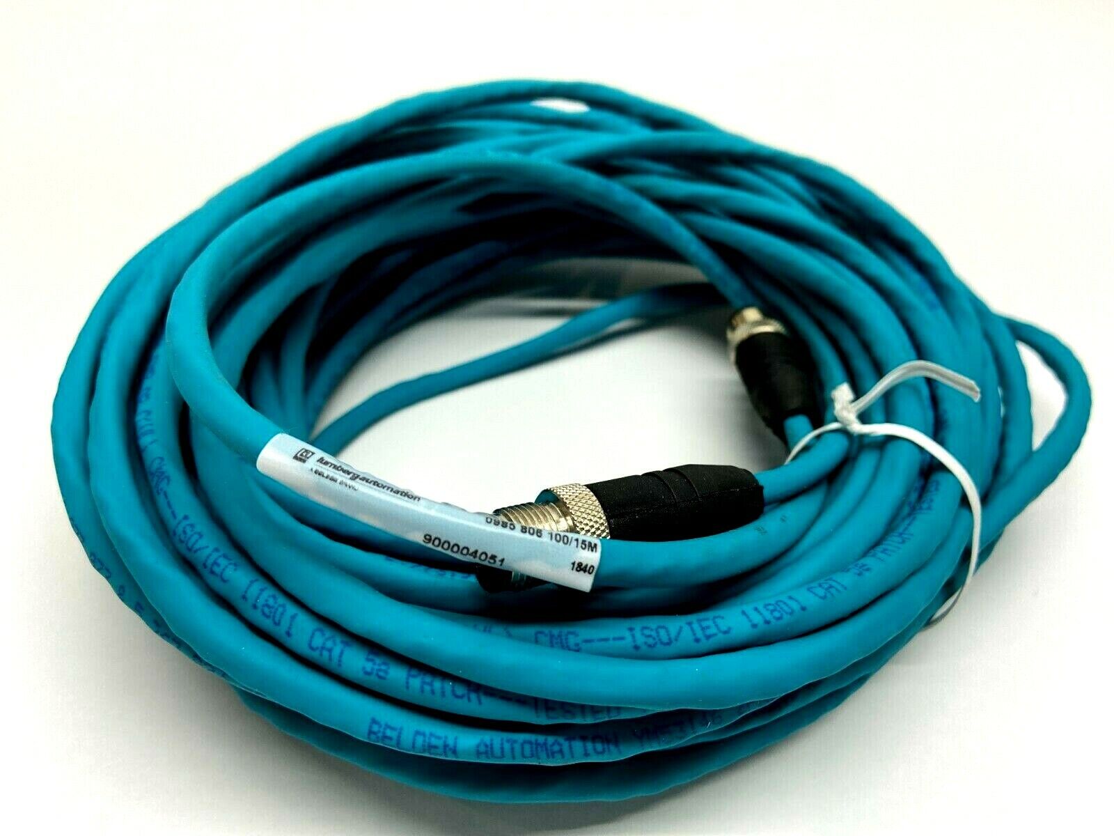 Lumberg Automation 0985 808 100/15M Male to Male M12 Cordset - Used - Maverick Industrial Sales