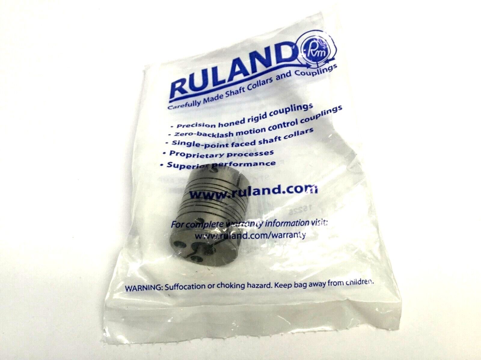 Ruland MWC25-9-8-SS Flexbeam-2 Coupling, Clamp Style, Stainless Steel - Maverick Industrial Sales