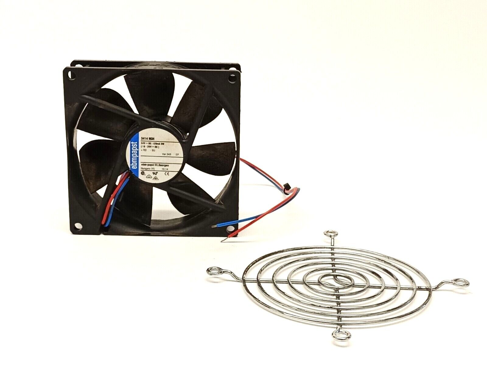 Ebm-Papst 3414 NGH DC Axial Compact Fan 24V 92x92x25mm CC 3000RPM - Maverick Industrial Sales