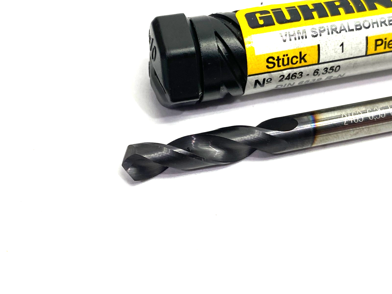 Guhring 2463-6,350 Drill, 1/4, Stub, Type N, Carbide, nano-FIREX 9024630063500 - Maverick Industrial Sales