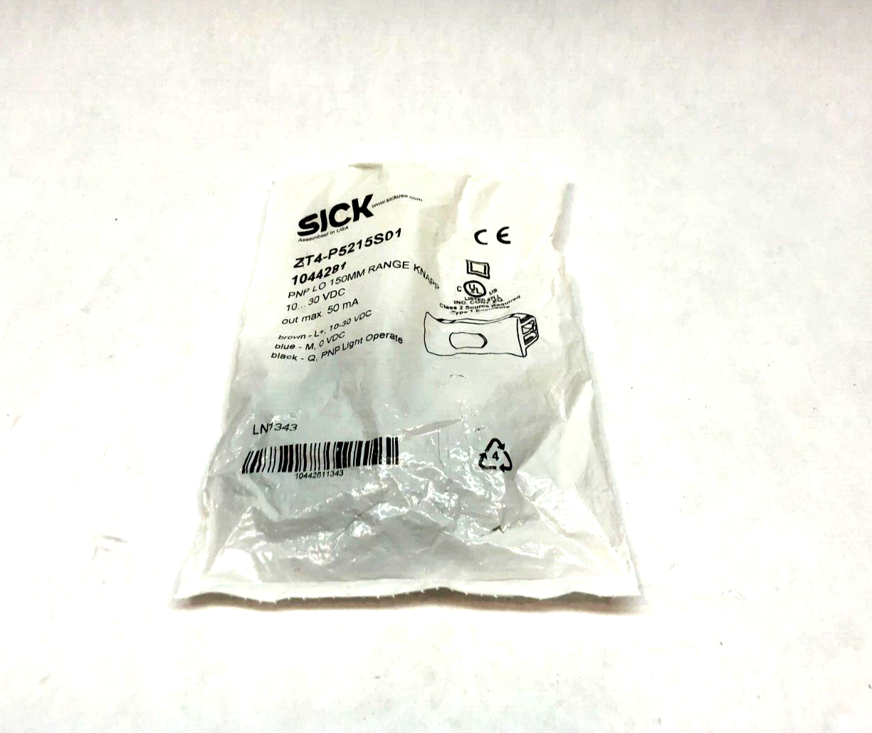 SICK ZT4-P5215S01 Cylindrical Photoelectric Z-Sensor 1044281 - New - Maverick Industrial Sales