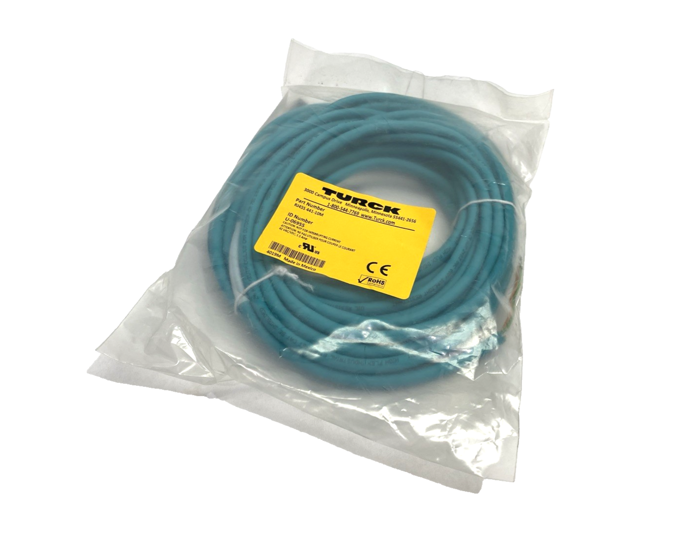RJ45S 441-10M | Turck Industrial Ethernet Cable Male RJ45 10m U-06955- New - Maverick Industrial Sales