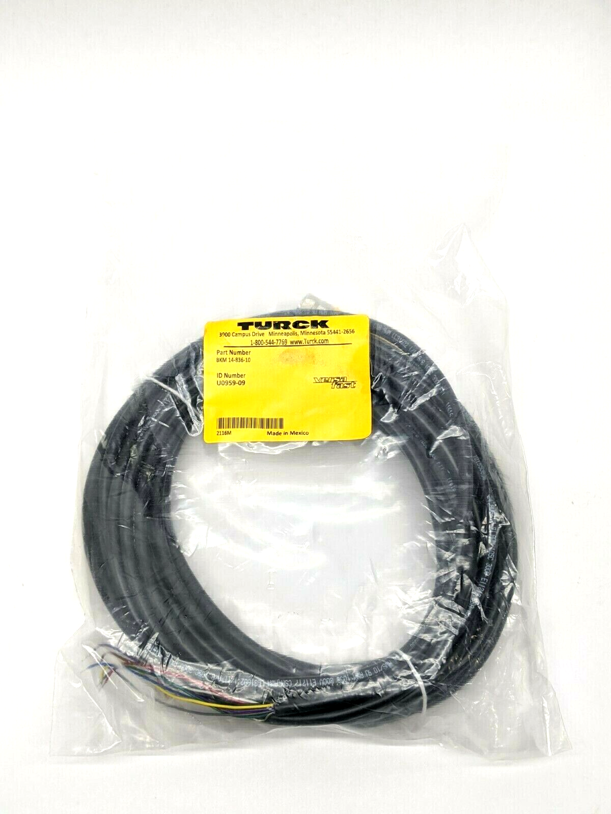 Turck BKM 14-836-10 Versafast Straight 14 Pin 10 Conductor Female U0959-09 - New - Maverick Industrial Sales