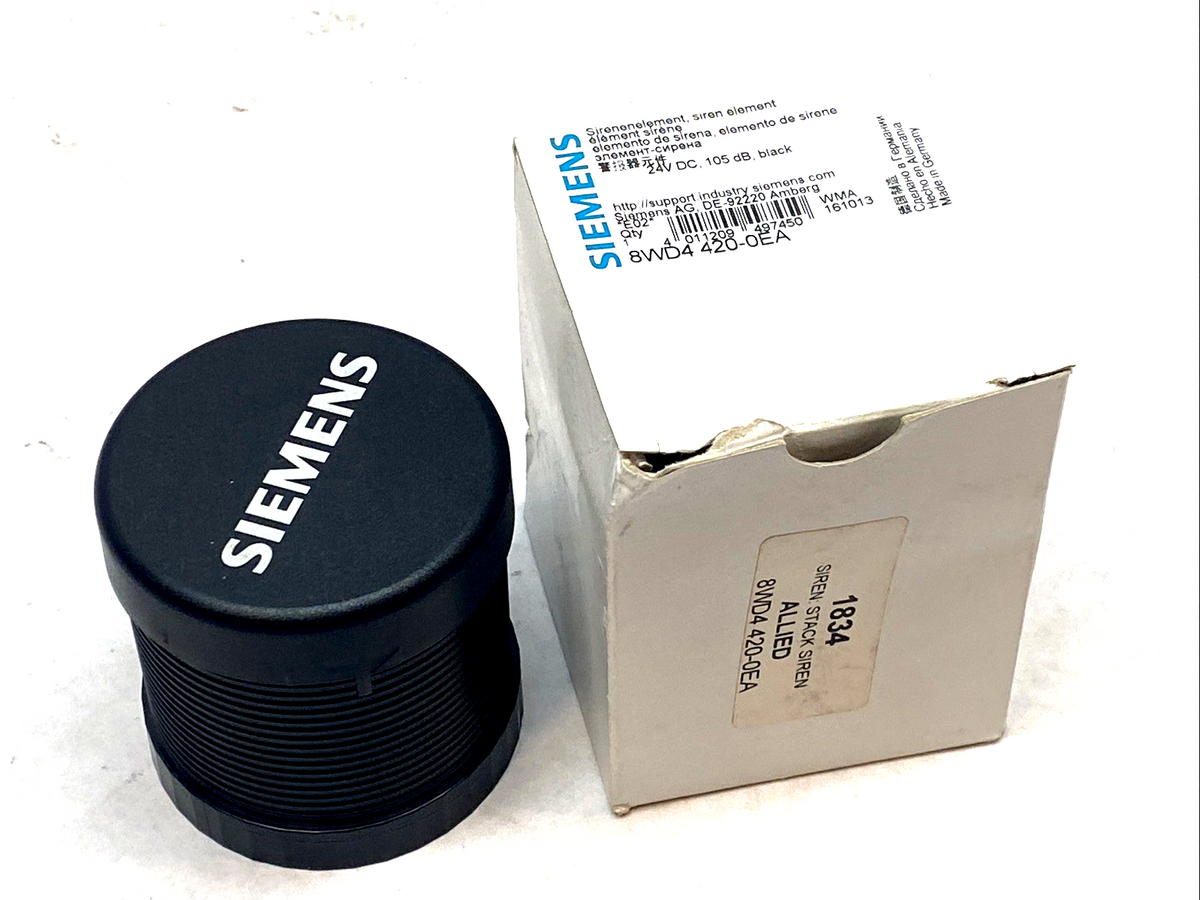 8WD4420-0EA | Siemens Siren Element 24V AC/DC 105dB 70mm - New – Open box - Maverick Industrial Sales