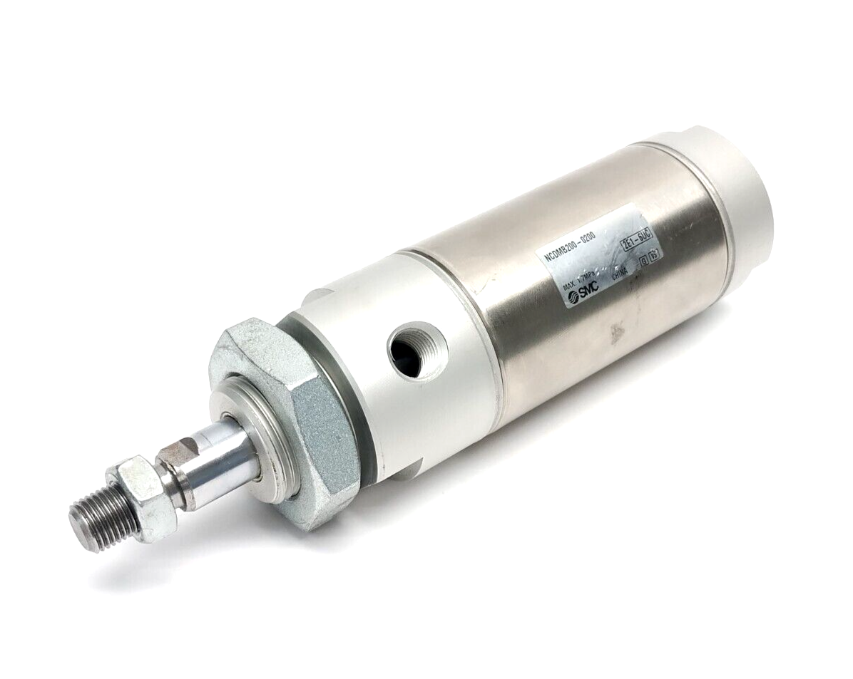 NCDMB200-0200 | SMC Round Body Pneumatic Cylinder 2" Bore 2" Stroke - Used - Maverick Industrial Sales