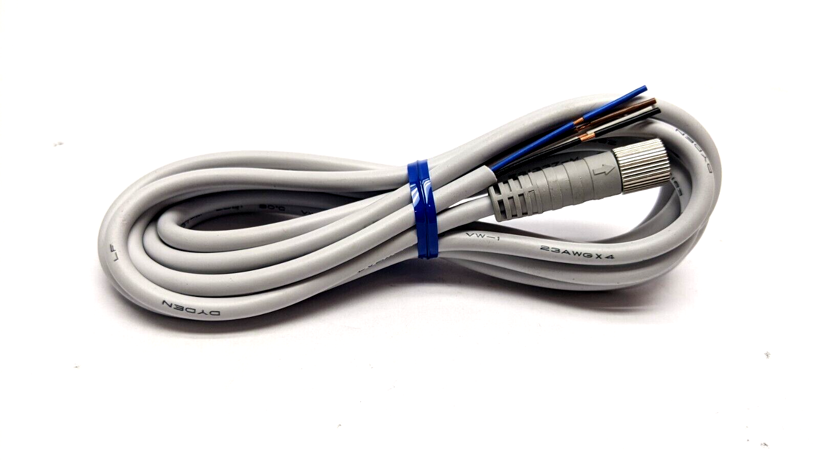 E91337-M | Dyden Single Ended Cable 4 Pin Straight Female Connector - New - Maverick Industrial Sales