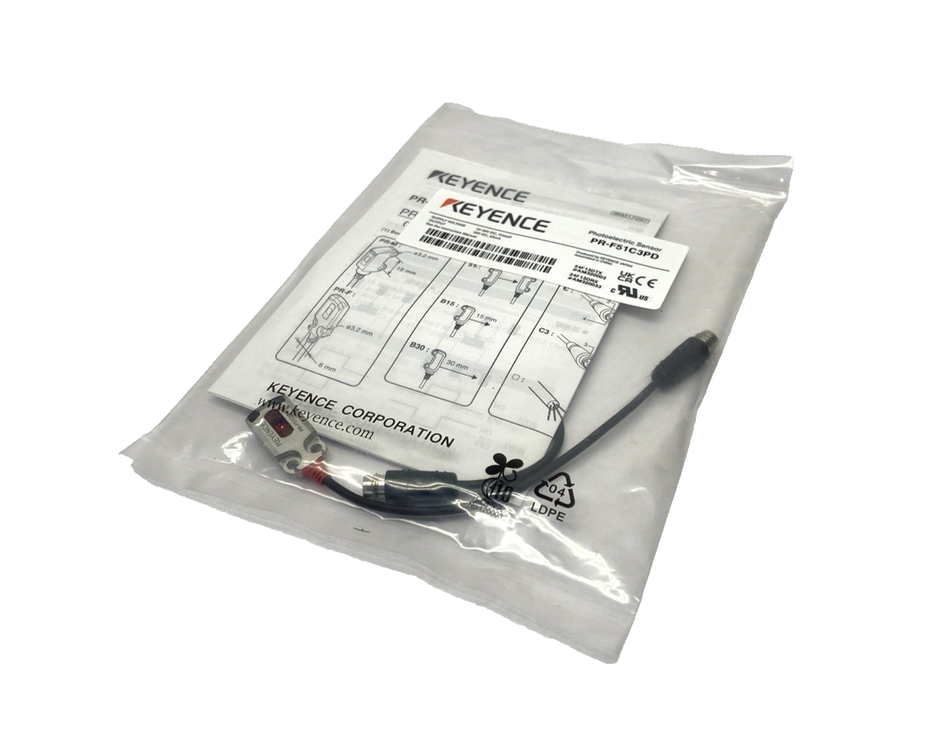 PR-F51C3PD | Keyence Miniature Photoelectric Sensor Transmitter & Receiver - New - Maverick Industrial Sales