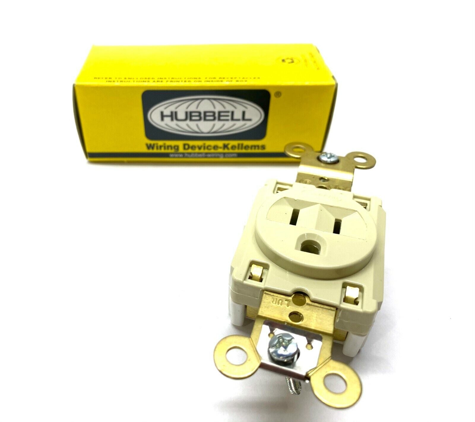 Hubbell HBL5261I Ivory Receptacle 125V 15A - New - Maverick Industrial Sales