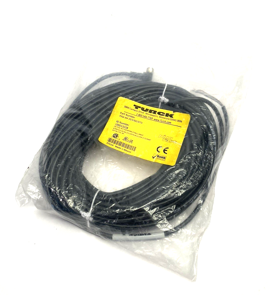 PKW 4M-20/S760/S771 | Turck picofast Single Ended Cordset M8 Rt Angle 100013258- New - Maverick Industrial Sales