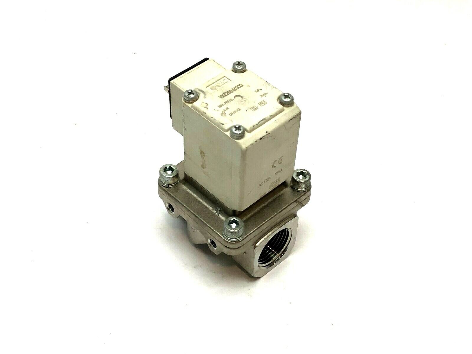 VXZ250JZ2CG | SMC Pilot Operated 2 Port Solenoid Valve for Air - Used - Maverick Industrial Sales