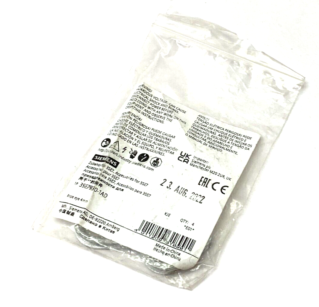 Siemens 3SE7930-1AD 4mm Rope Eye Cable Fixing Steel PKG OF 4 - Maverick Industrial Sales