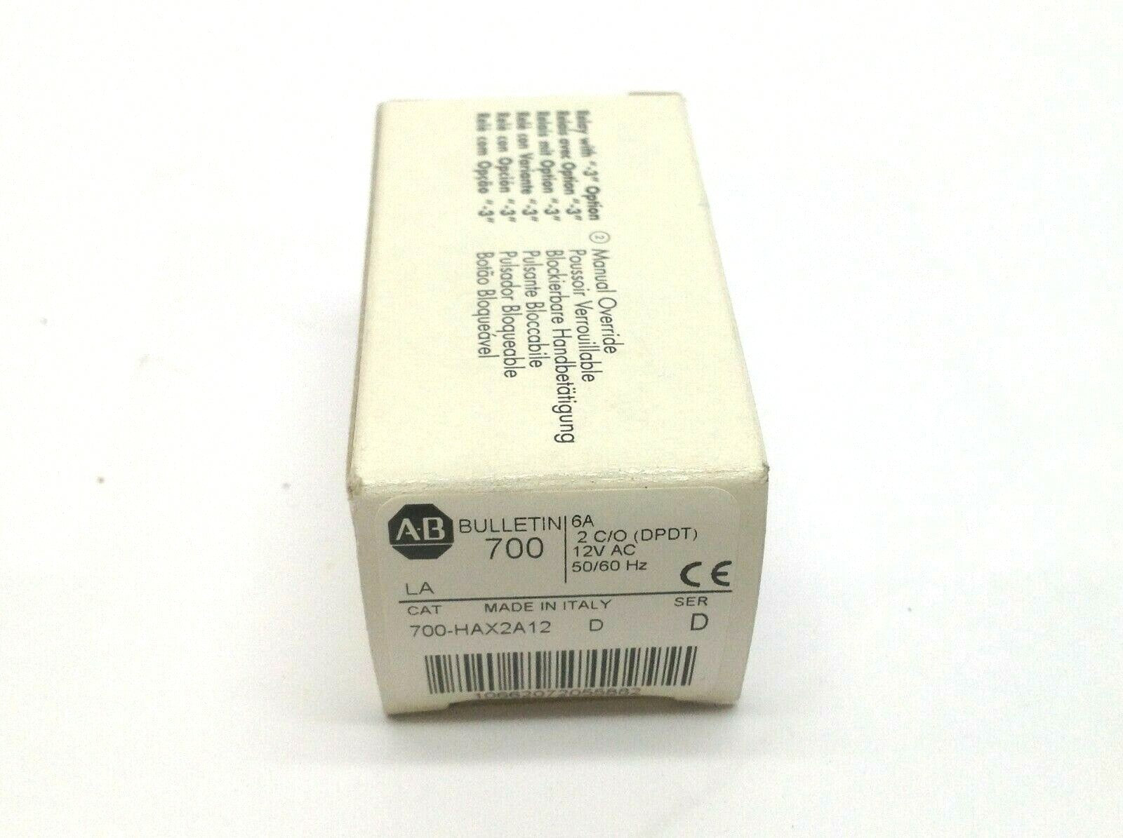 Allen Bradley 700-HAX2A12 Ser D Relay - Maverick Industrial Sales