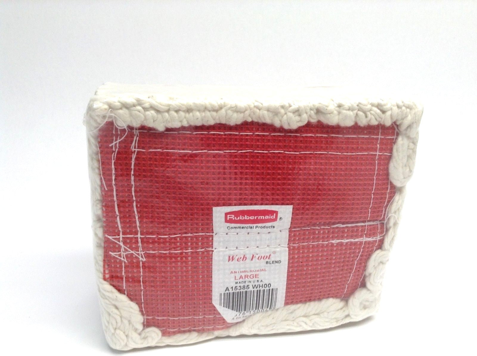 A15385 WH00 | Rubbermaid A15306 WH00 Antimicrobial Large Web Foot Mop Head - New - Maverick Industrial Sales