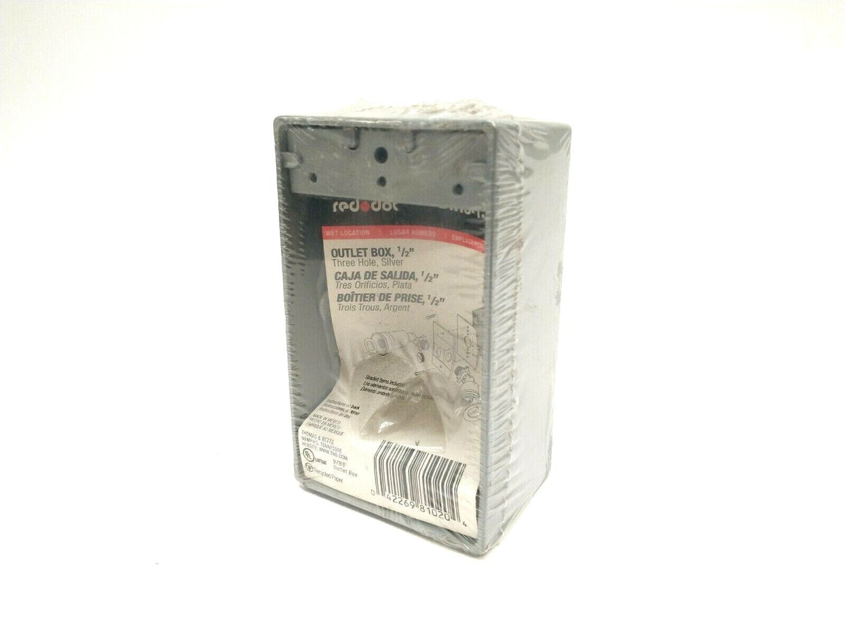 Red Dot DIH3-1-LM Outdoor Weatherproof 3 Hole Box 1/2" Cast Aluminum - Maverick Industrial Sales