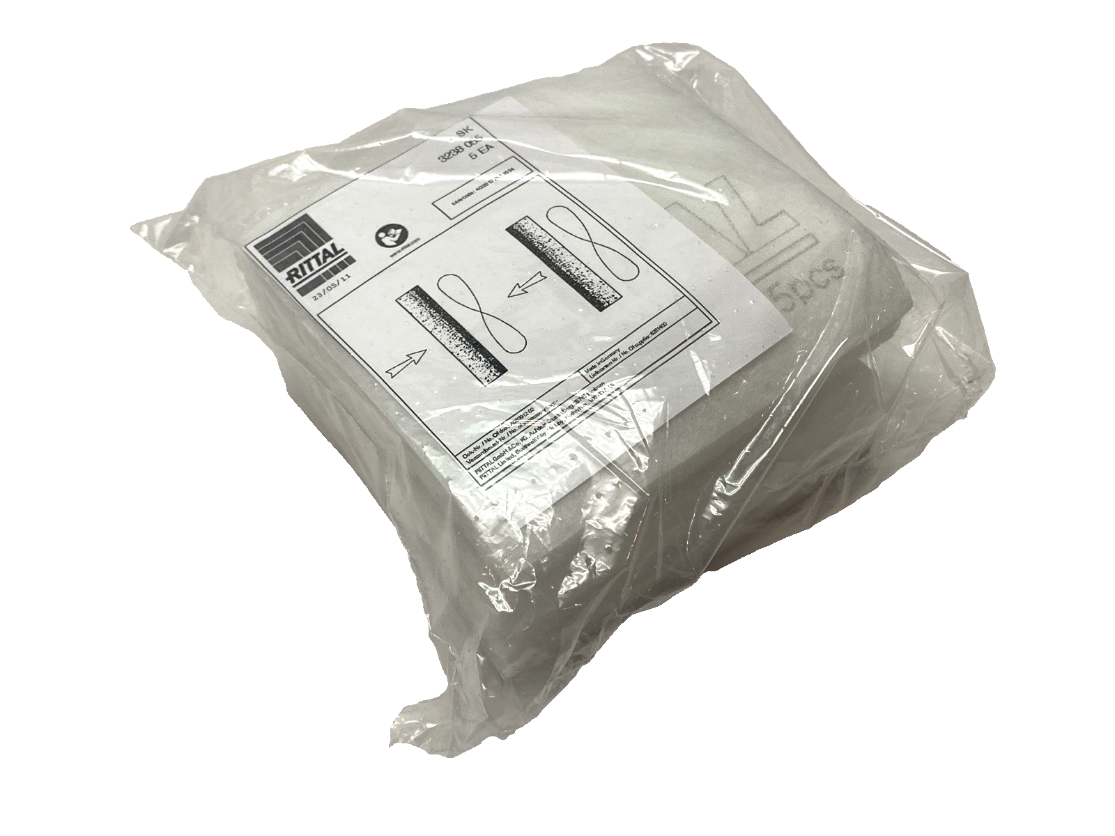 Rittal SK3238.055 Synthetic Fiber Fan Filter Mat 120mm x 120mm x 12mm PKG OF 5 - Maverick Industrial Sales