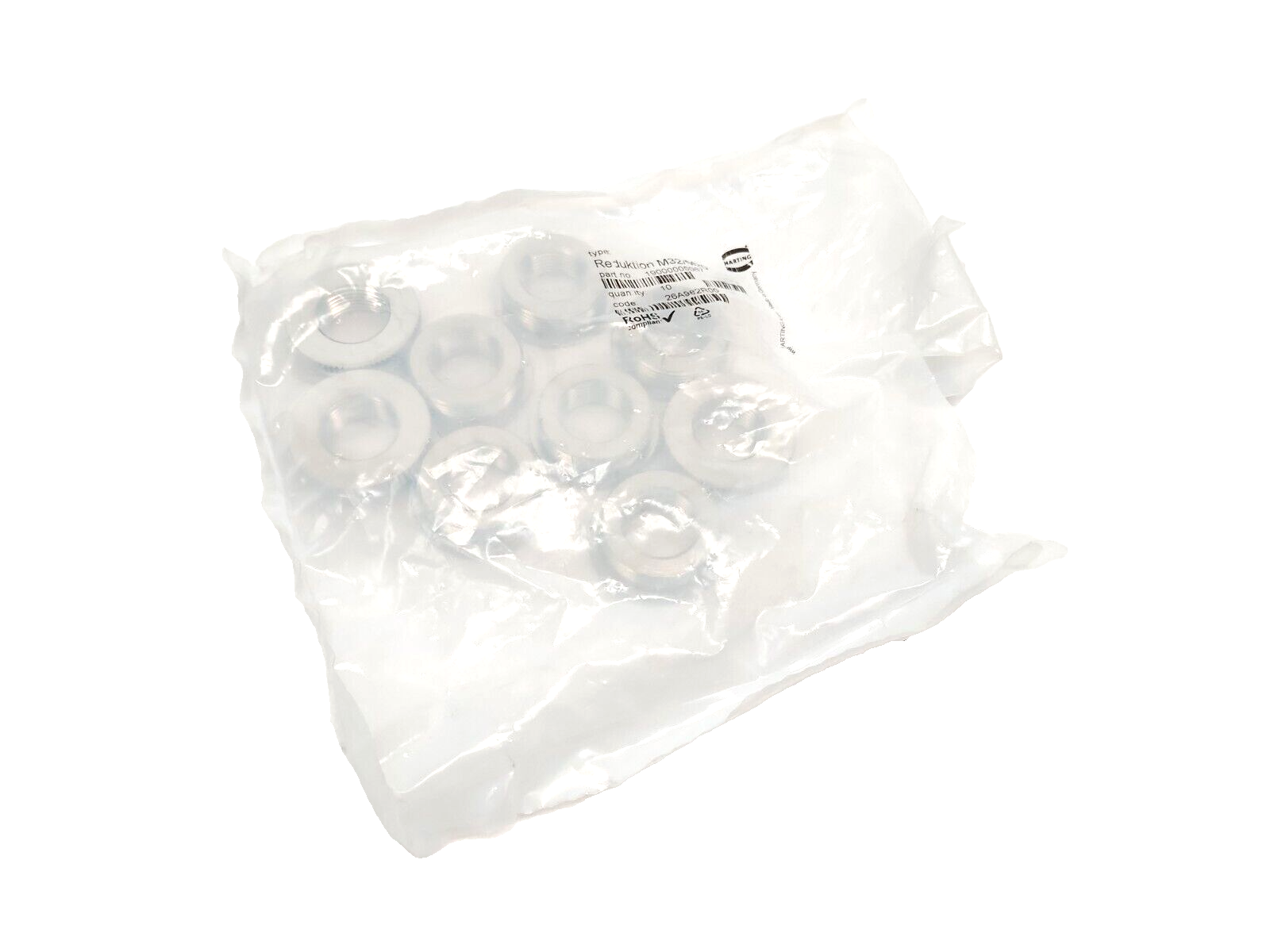 Harting 19000005067 Reducer M32/M20 LOT OF 9 - New – Open box - Maverick Industrial Sales