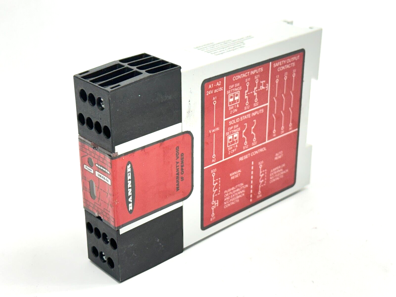 Banner UM-FA-9A UM Series Universal Input Safety Relay 81227 - Maverick Industrial Sales