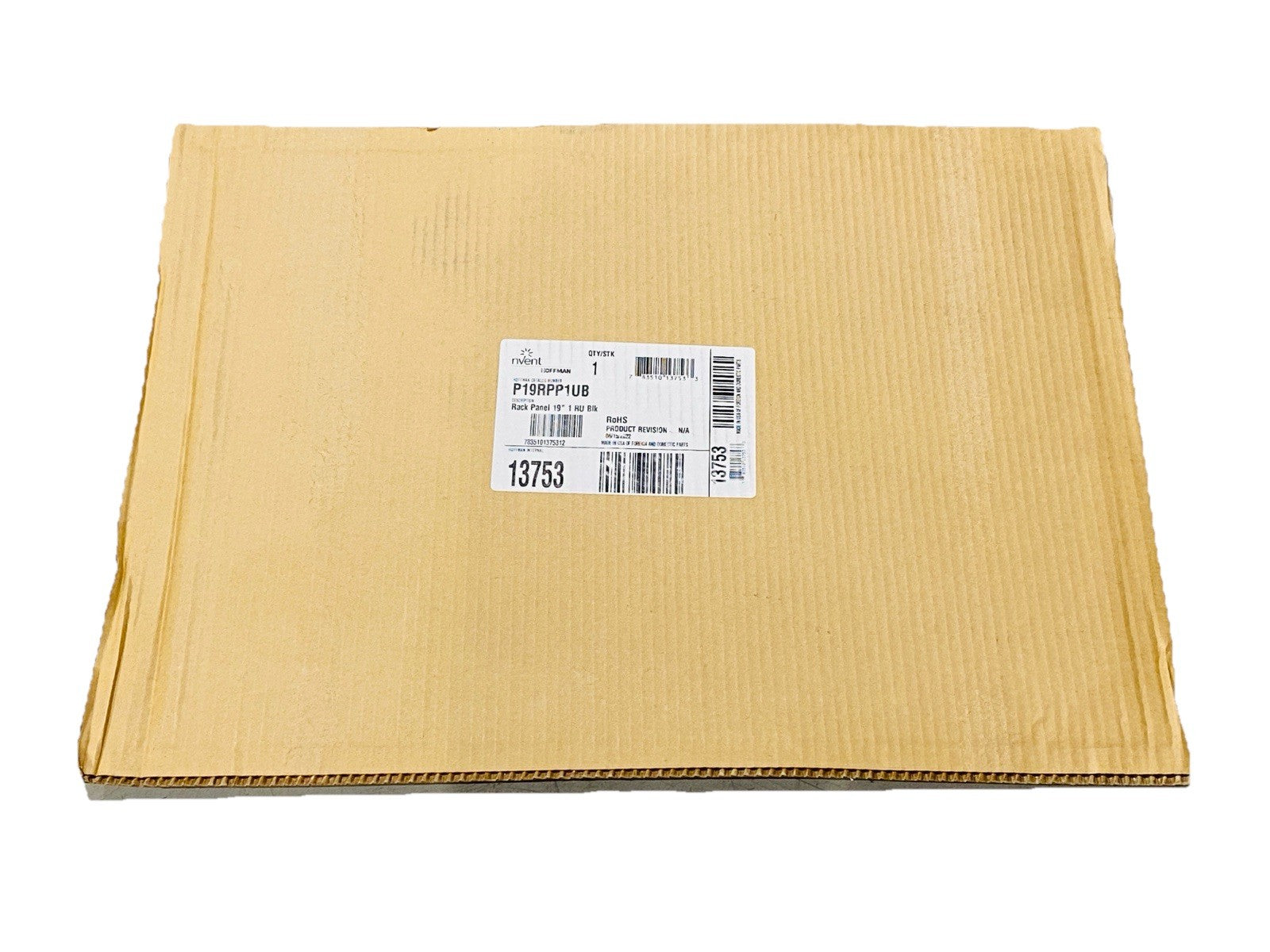 Hoffman P19RPP1UB nVent Rack Panel For 19" Rack 1U 1.72x19.00x.11" Black - New - Maverick Industrial Sales