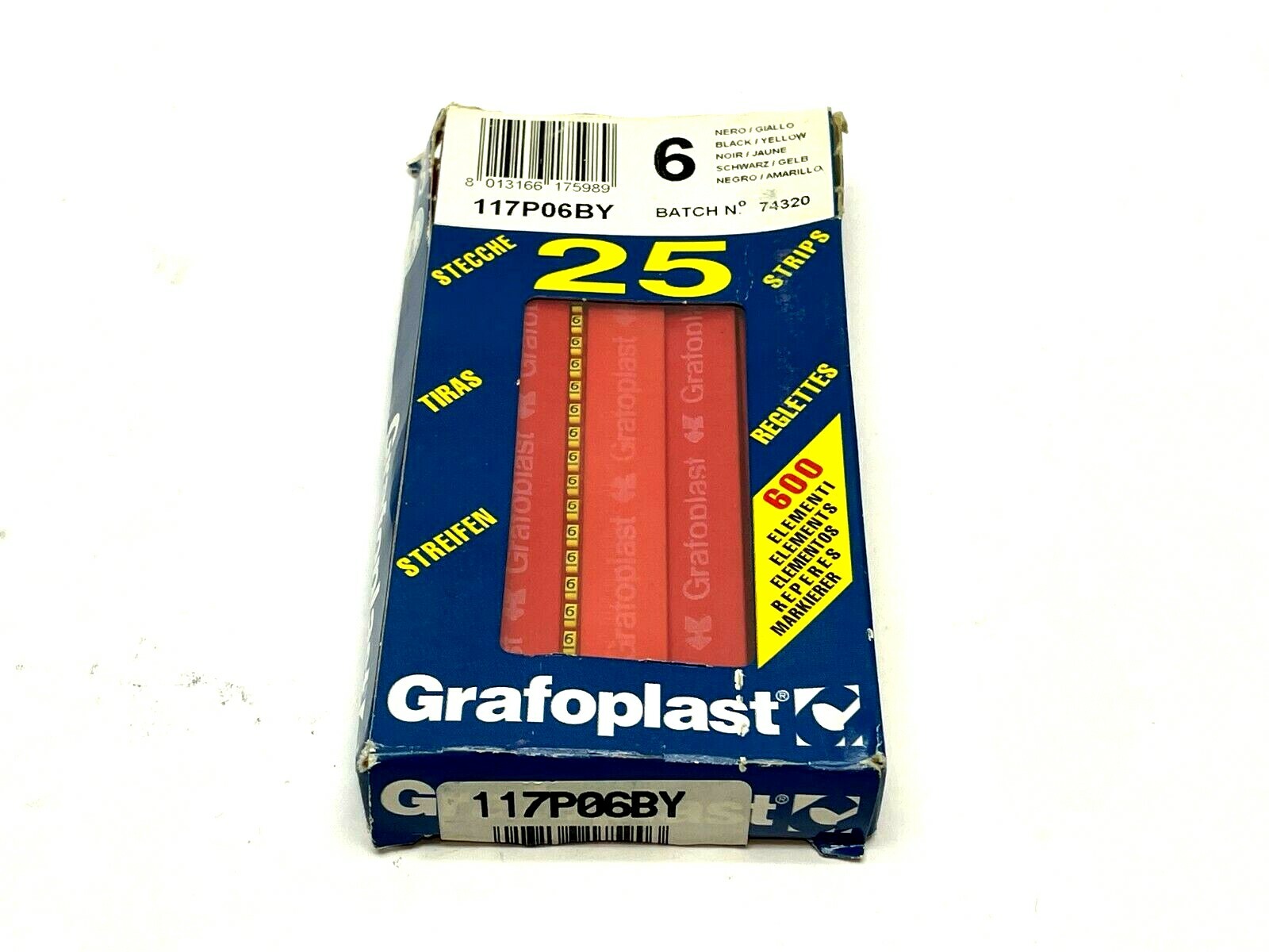 117P06BY | Grafoplast Wiremarker Strips PKG OF 25 - New – Open box - Maverick Industrial Sales