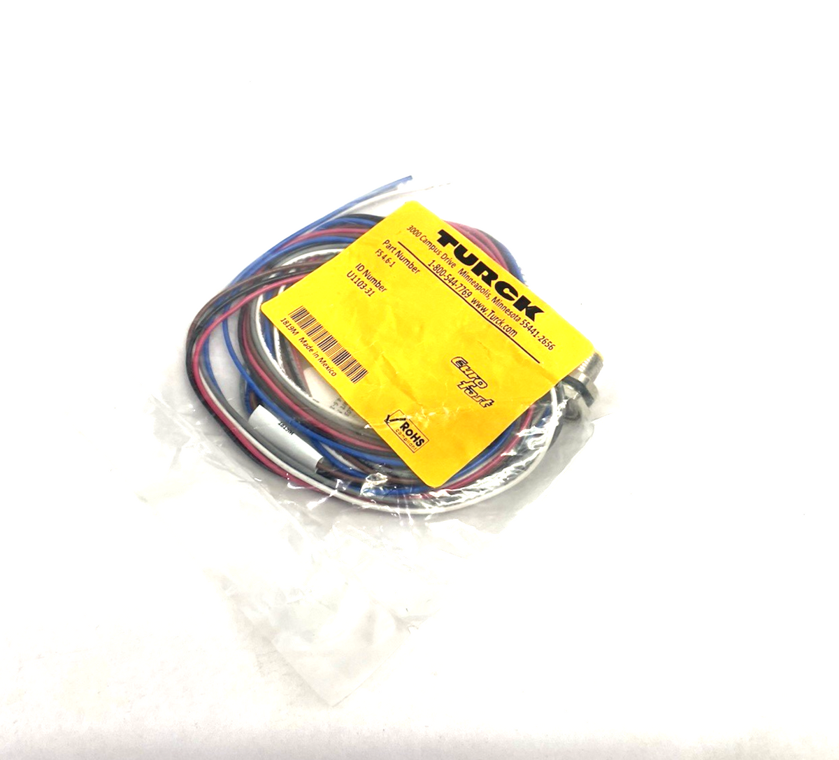 Turck FS 4.6-1 Eurofast Front Mount Receptacle M12 6-Pin U1103-31 - Maverick Industrial Sales