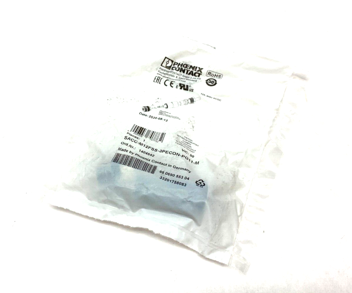 Phoenix Contact SACC-M12FSS-3PECON-PG11-M Power Connector 4-Position 1404642 - Maverick Industrial Sales