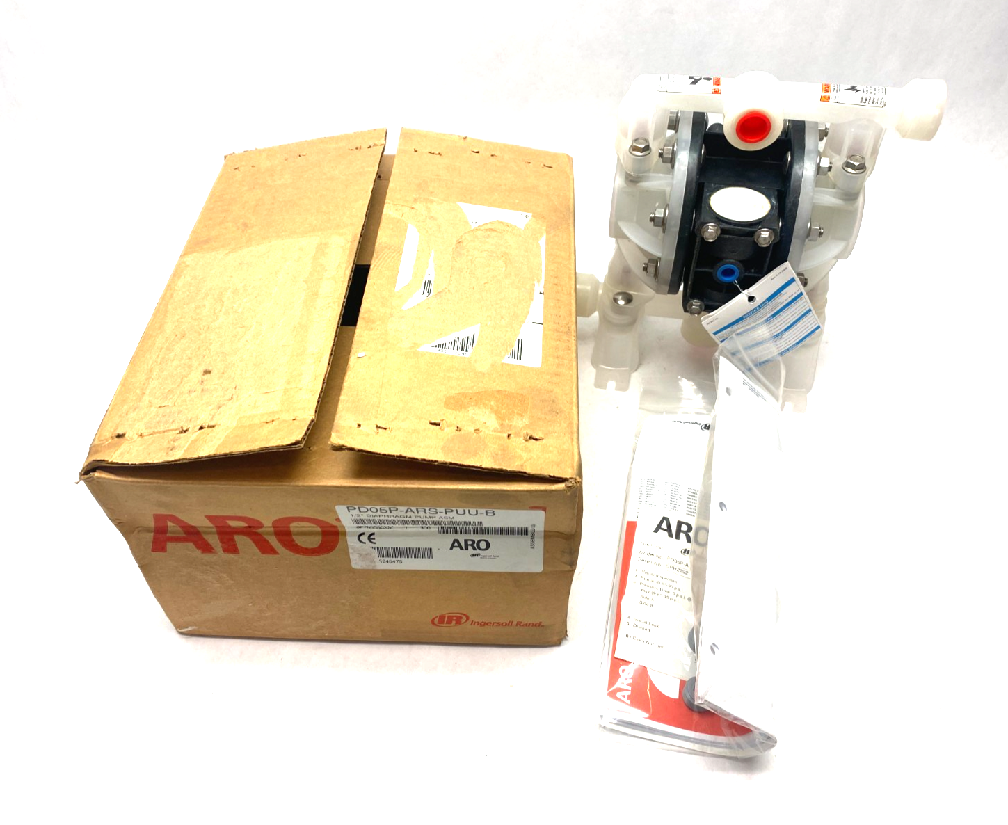 ARO Ingersoll Rand PD05P-ARS-PUU-B Double Diaphragm Pump 1/2" NPT Polypropylene - Maverick Industrial Sales