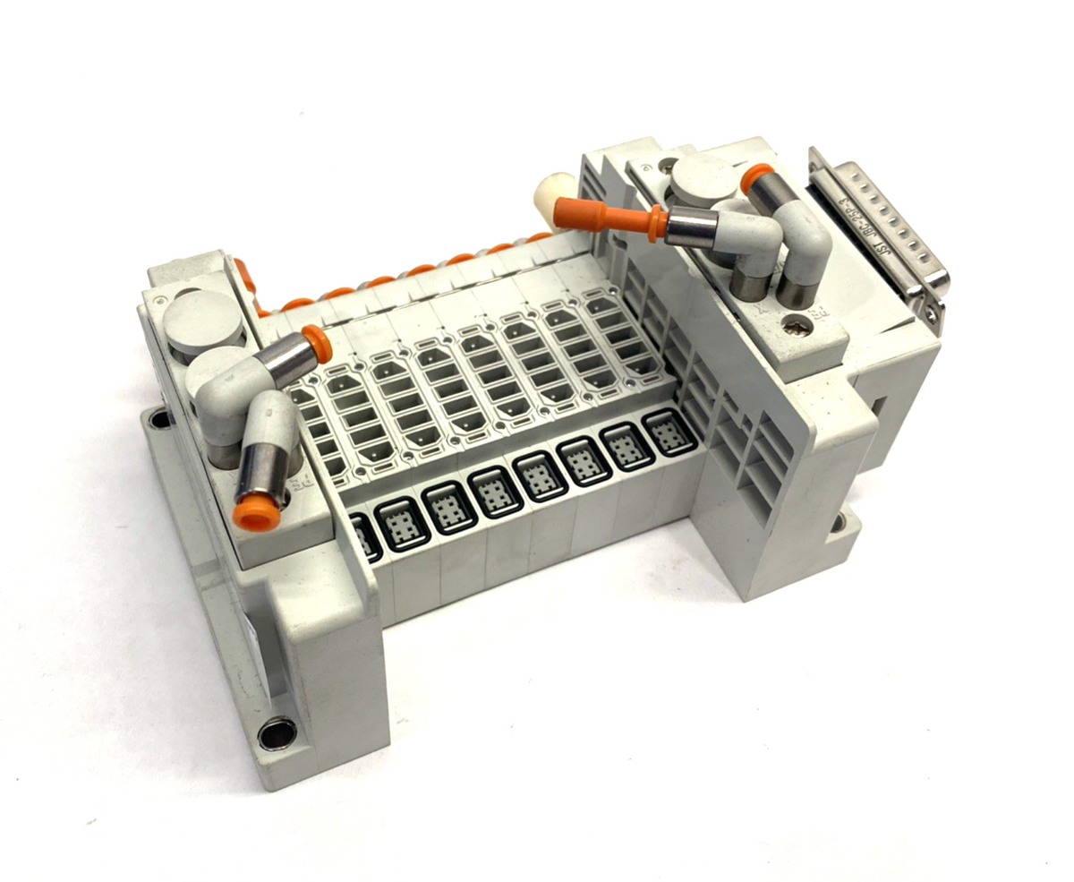 SMC SS5Y3-10F1-08BR-N7 Pneumatic Valve Manifold Base, 8-Station, Broken DB25 - Maverick Industrial Sales