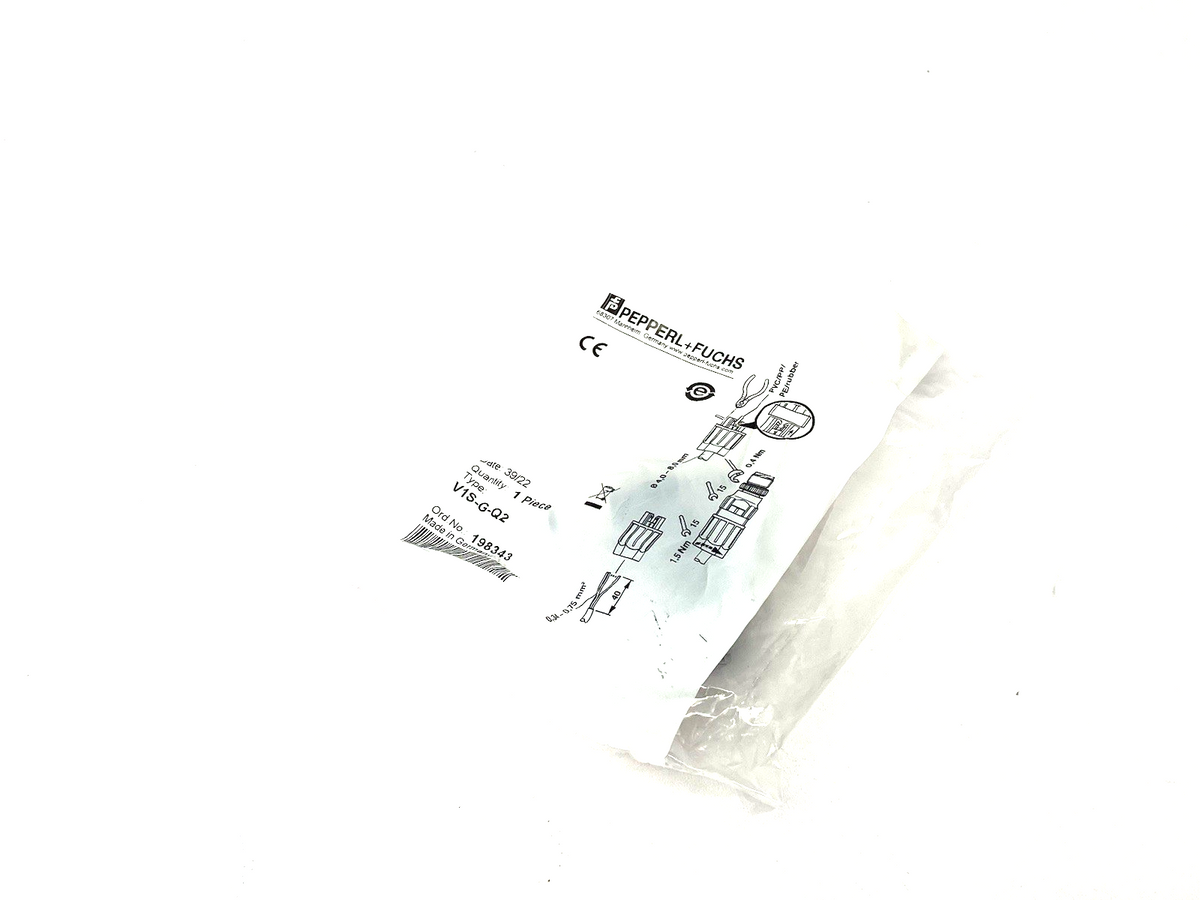 VIS-G-Q2 | Pepperl+Fuchs Field Wireable Connector A-Coded M12 4-Pin 198343- New - Maverick Industrial Sales