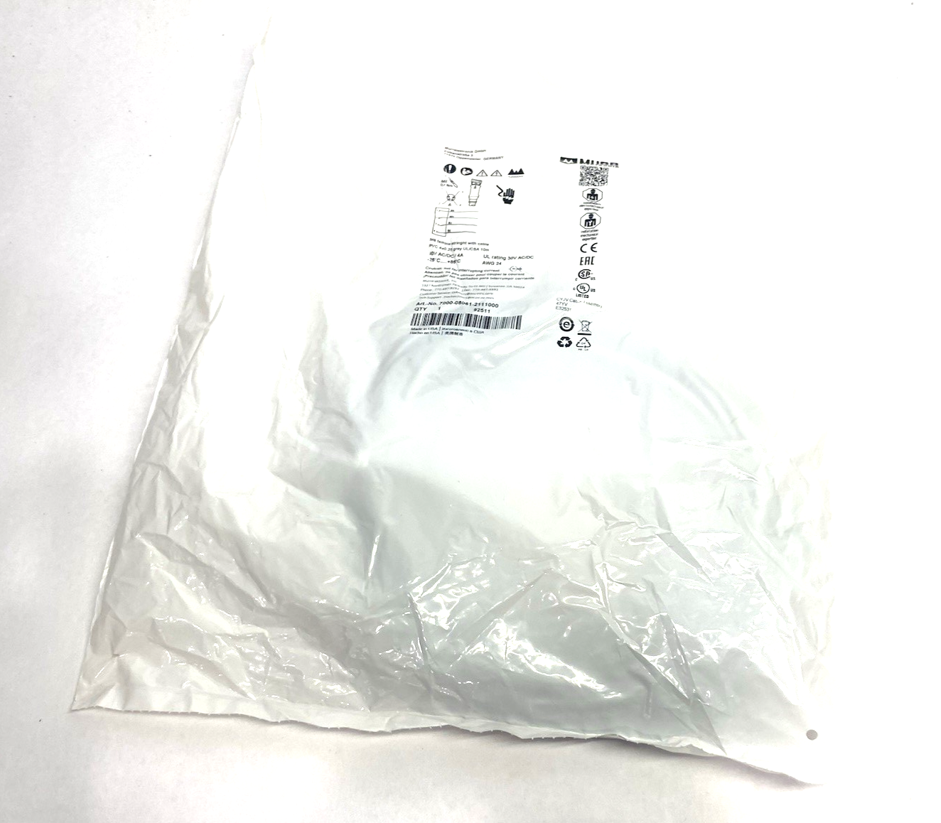Murrelektronik 7000-08061-2111000 Single Ended M8 female 0° A-cod. Cable - Maverick Industrial Sales