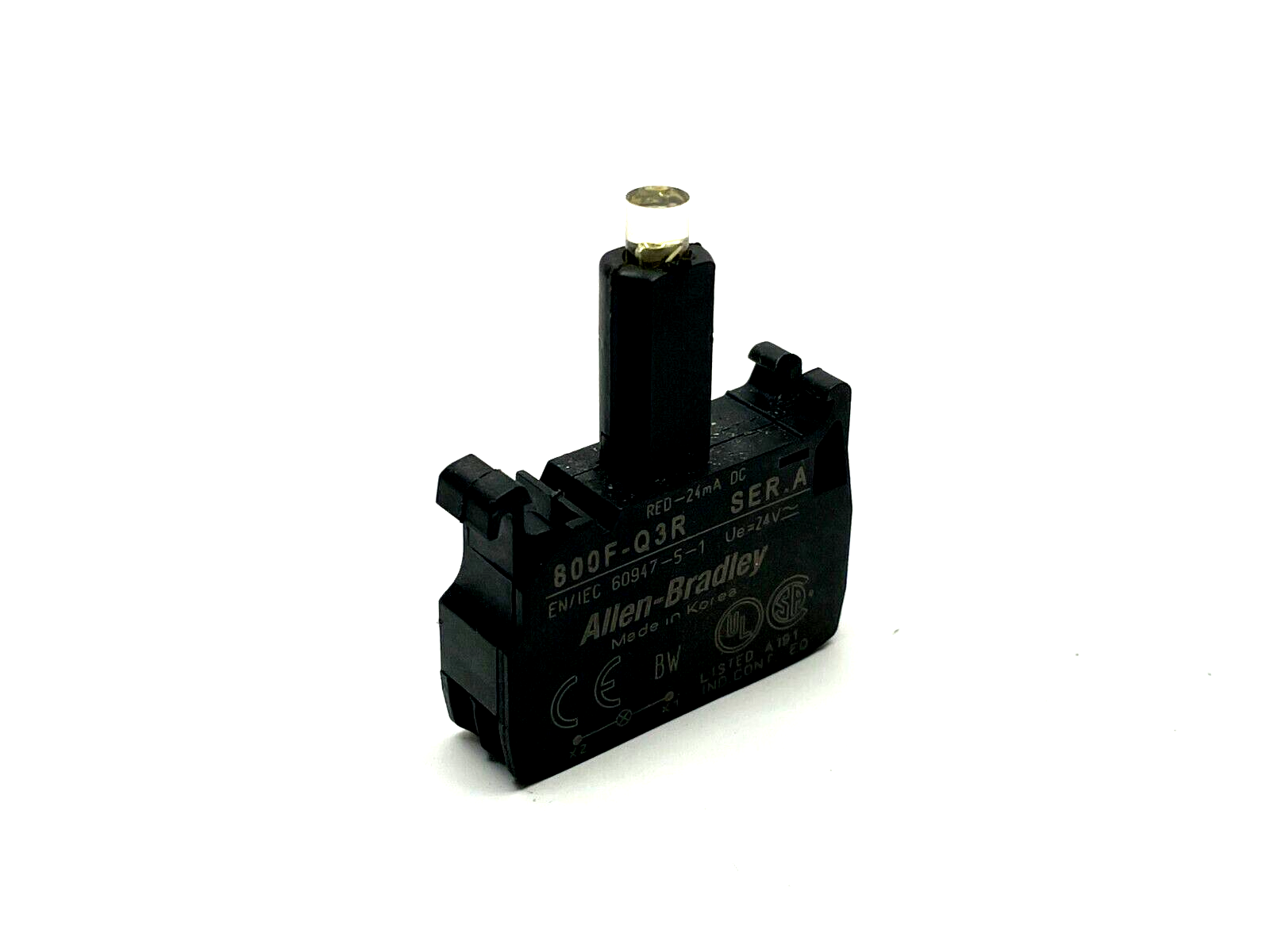 Allen Bradley 800F-Q3R Ser. A Lamp Module Red 24mA - Used - Maverick Industrial Sales