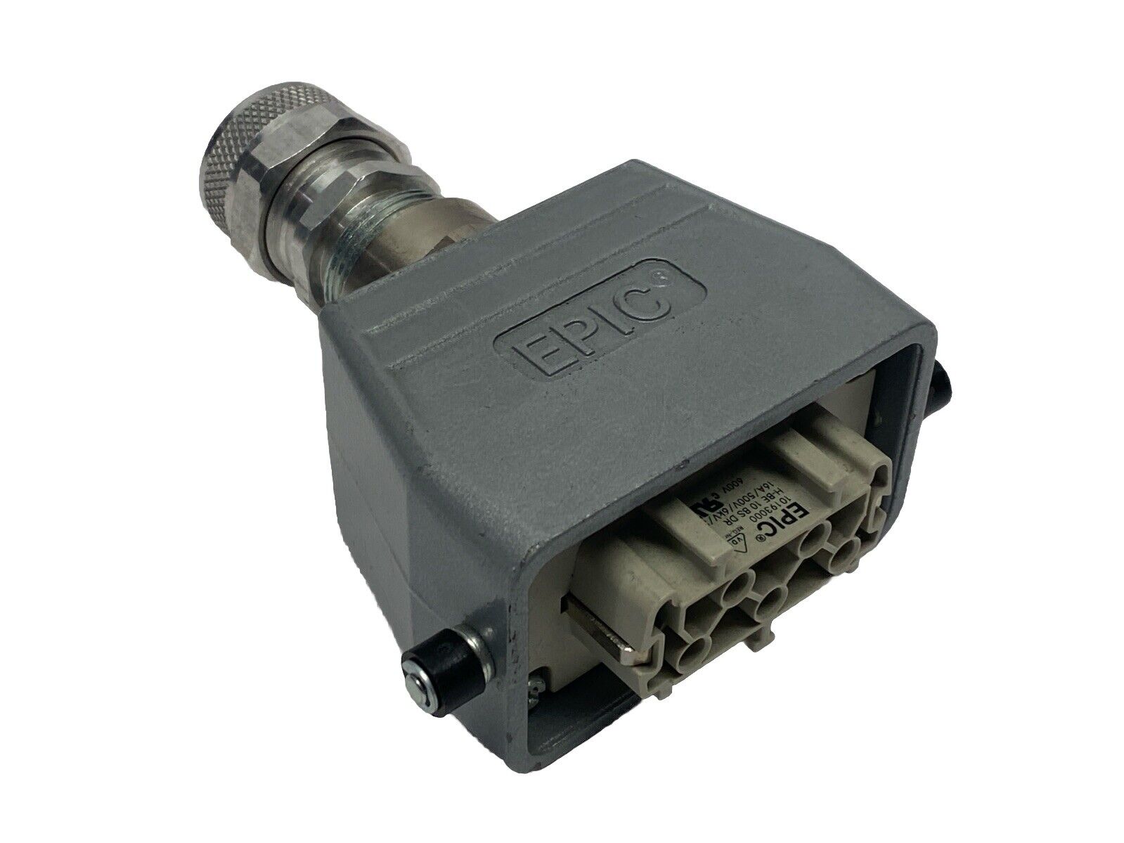 Lapp Group 10193000 Epic Power Connector H-BE 10 BS DR 16A 500V W/ Hood - Used - Maverick Industrial Sales