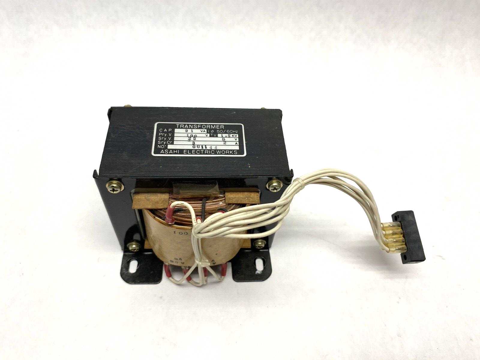 Asahi 001144 Transformer 91 VA 100V 1.5KV 25SRY. V. - Used - Maverick Industrial Sales