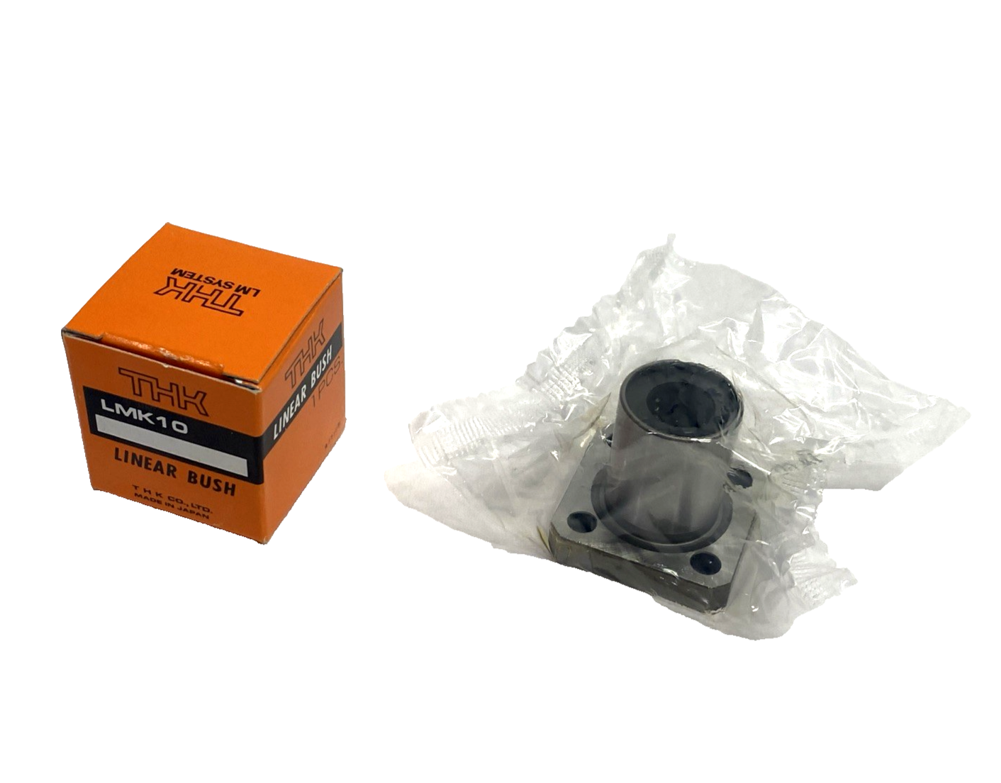 LMK10 | THK Rectangular Flanged Linear Ball Bearing, For G6 Metric Shaft, 10mm ID - New - Maverick Industrial Sales