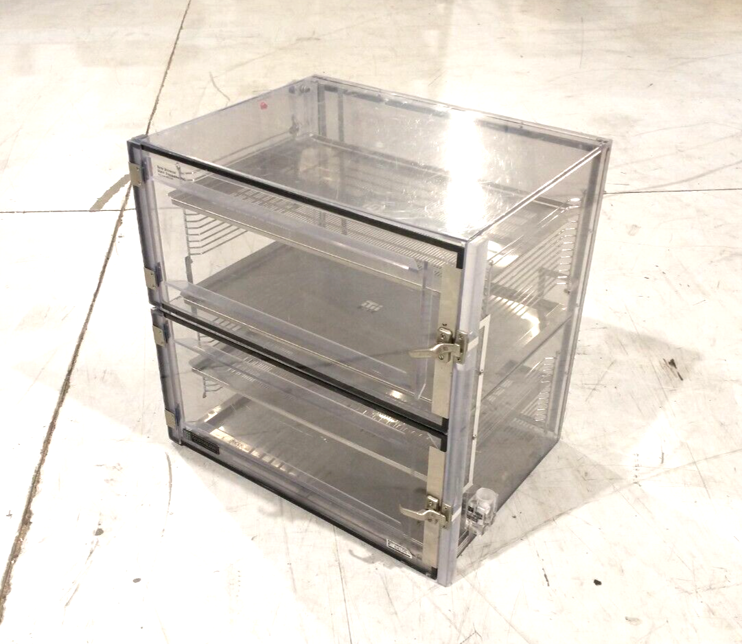 2070-00 | Terra Universal Static Dissipative PVC Desiccator, 2 Chamber Cabinet- Used - Maverick Industrial Sales