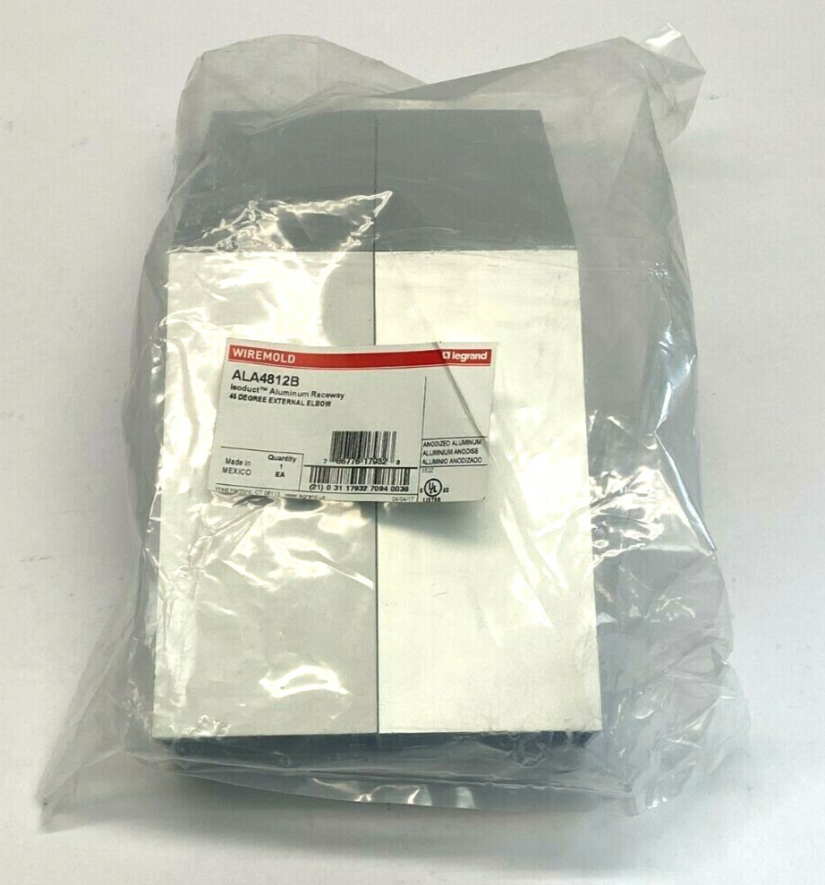 Wiremold ALA4812B Isoduct Aluminum Raceway 45 Degree External Elbow - Maverick Industrial Sales