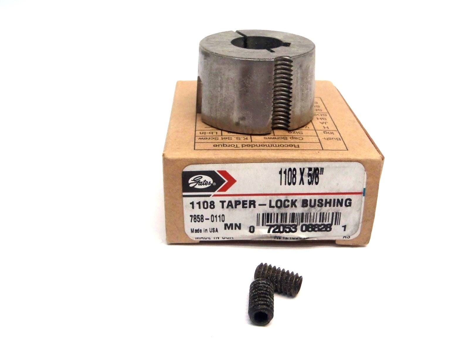 78580110 7858-0110 | Gates 78580110 Taper Lock Bushing 5/8" Bore 3/16" x 3/32" Keyway - New - Maverick Industrial Sales