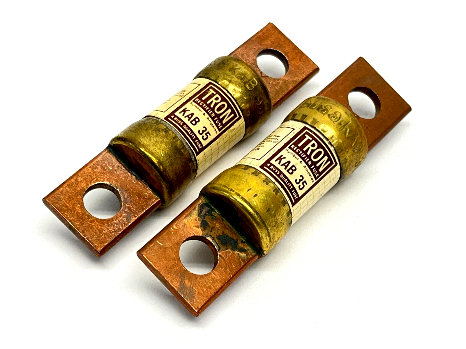 KAB-45 | Bussmann KAB-35 Tron Rectifier Fuse 35A 250V LOT OF 2 - New – Open box - Maverick Industrial Sales