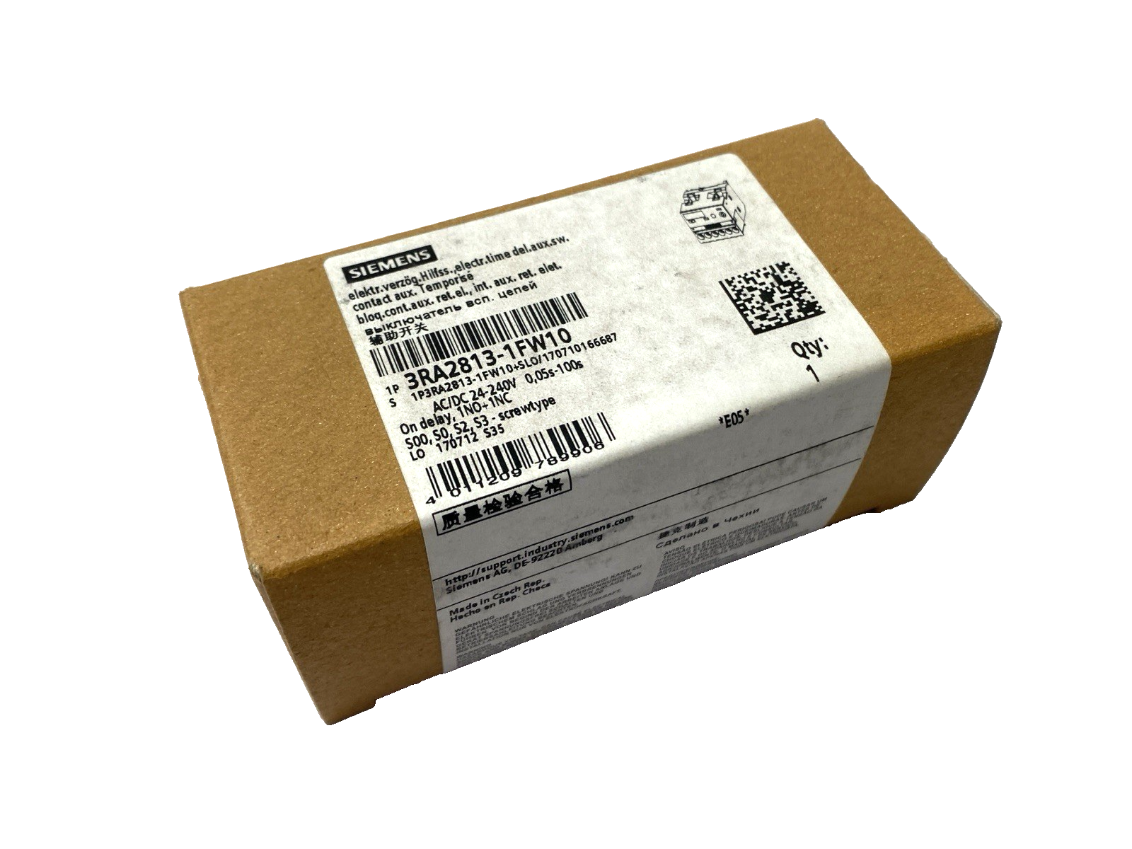 Siemens 3RA2813-1FW10 Solid State Time-Delayed Auxiliary Switch 24-240V AC/DC - Maverick Industrial Sales