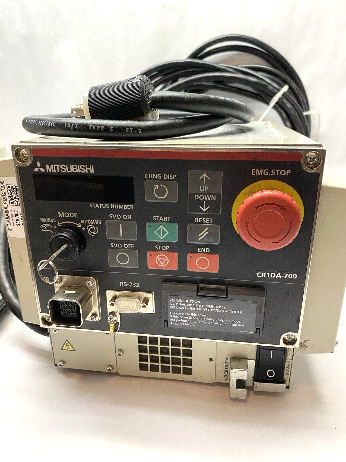 Mitsubishi RV-2SDB-S15 Industrial Robot, Melfa CR1DA-771-S15 Control and R32TB - For parts or not working - Maverick Industrial Sales