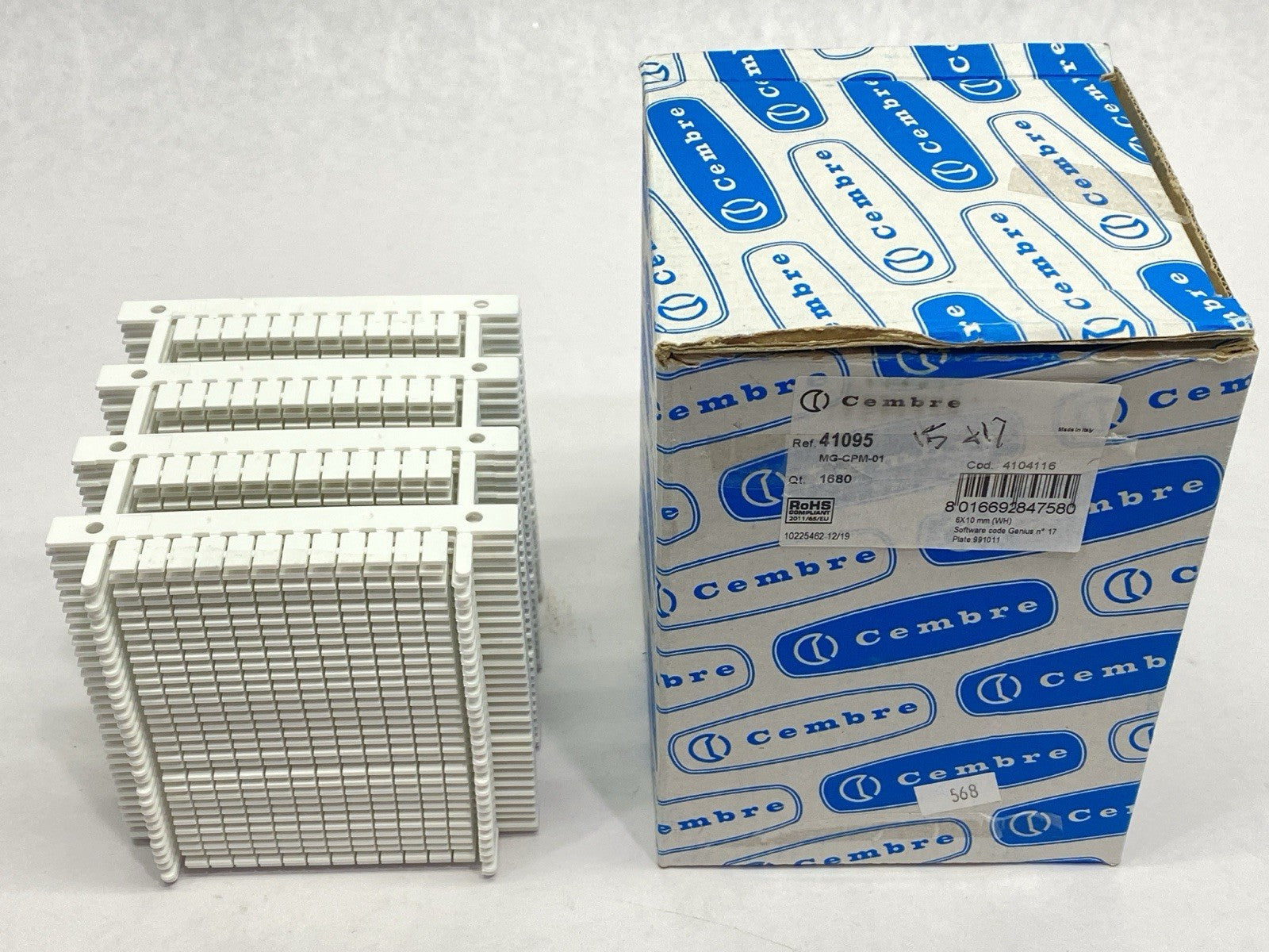 41095,MG-CPM-01 | Cembre 41095 Terminal Marker Tags MG-CPM-01 PKG OF 1536 - New – Open box - Maverick Industrial Sales