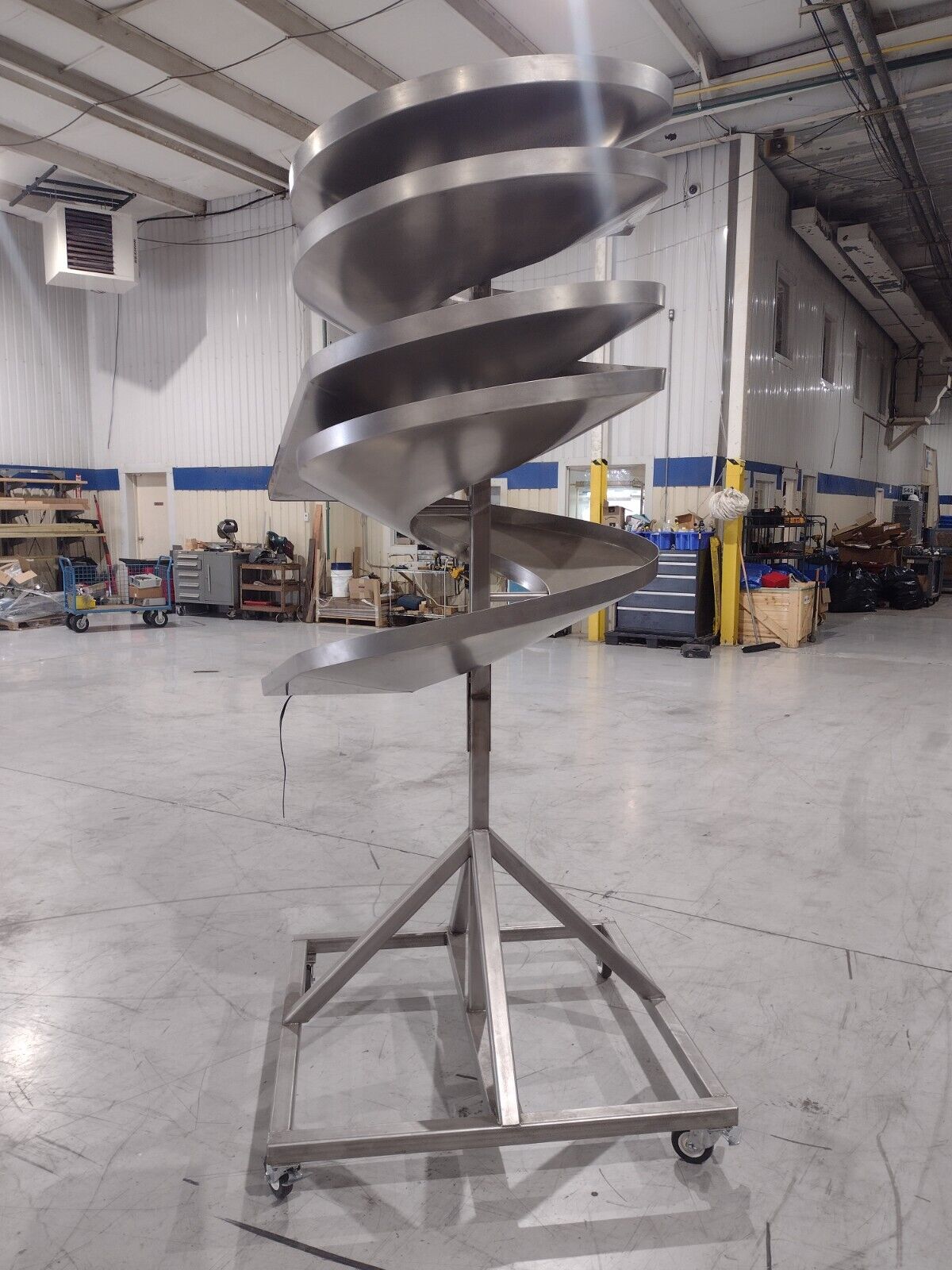 Parts Material Feeding Double Slide Chute Feed Ramps 105" H 11" W, RH Discharge - Maverick Industrial Sales
