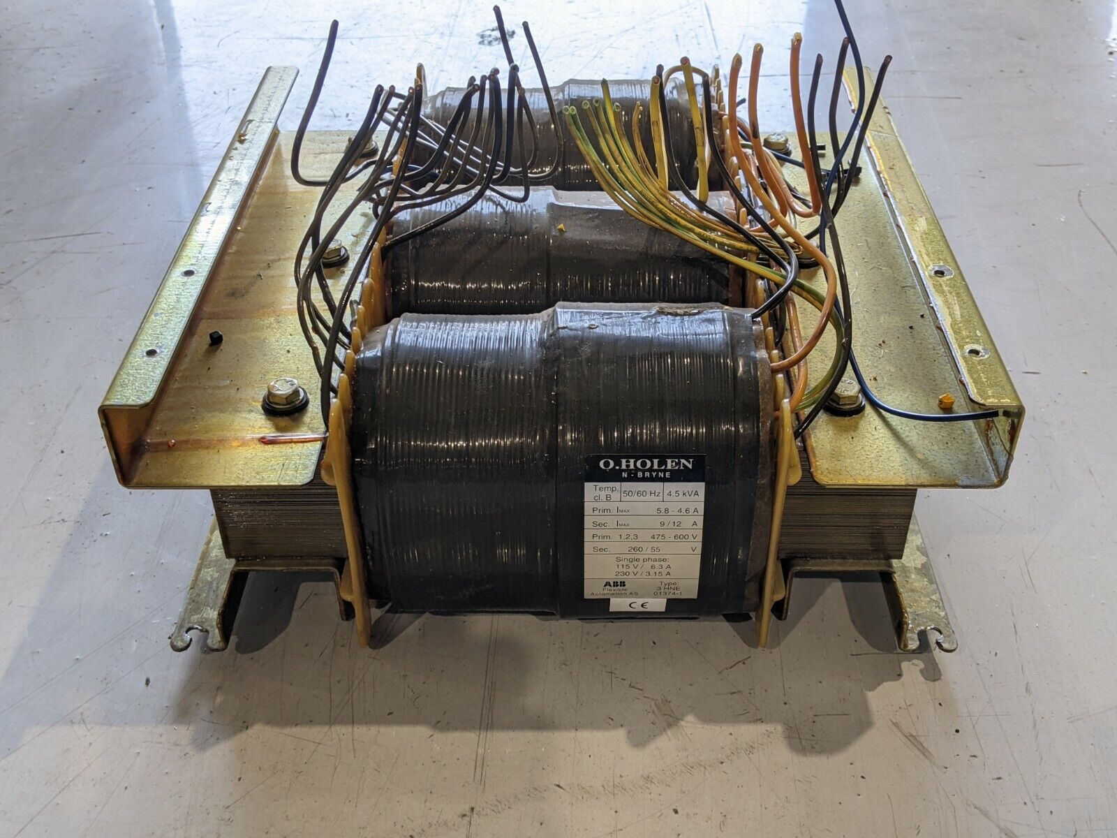 O. Holen ABB 3 HNE 01374-1 Transformer 475-600V Primary, 260/55V Secondary - Maverick Industrial Sales