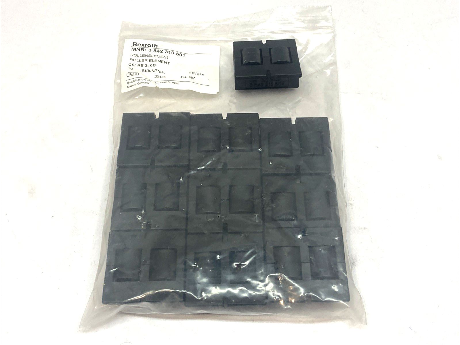 3842319501 | Bosch Rexroth Roller Element RE 45 Flat Black LOT OF 10 - New - Maverick Industrial Sales