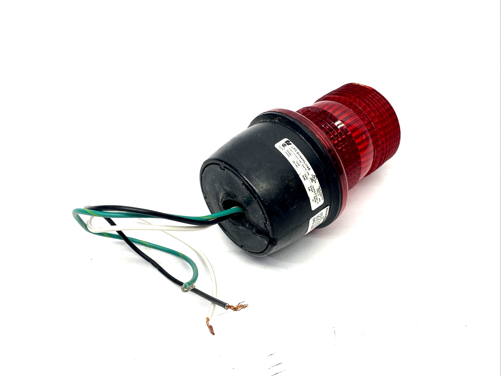 Federal Signal LP3ML-120R StreamLine Low Profile LED Light, Red BROKEN BOTTOM - For parts or not working - Maverick Industrial Sales