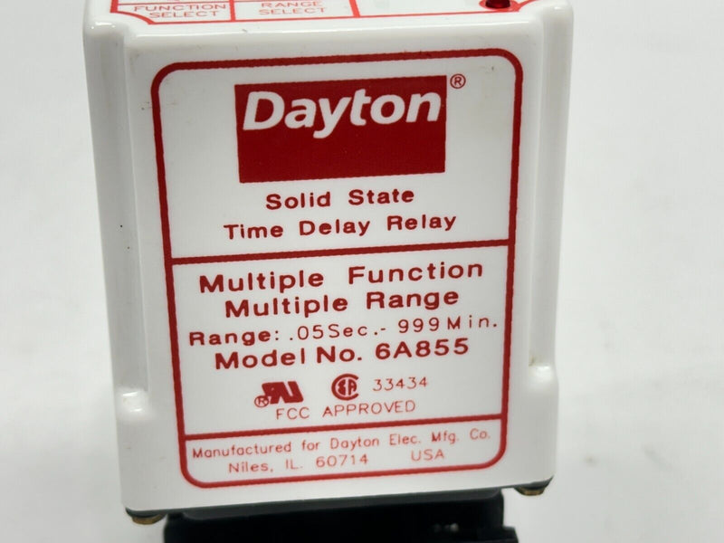 Dayton 6A855 Solid State Time Delay Relay .05Sec - 999Min 120VAC - Maverick Industrial Sales