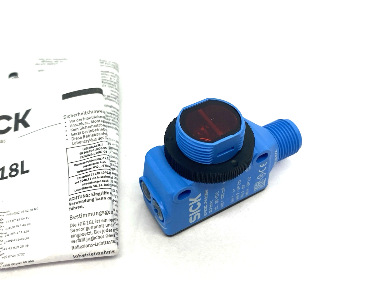 HTB18L-P4A5BB | Sick SureSense Photoelectric Proximity Sensor M12 4-Pin 1073611 - New – Open box - Maverick Industrial Sales