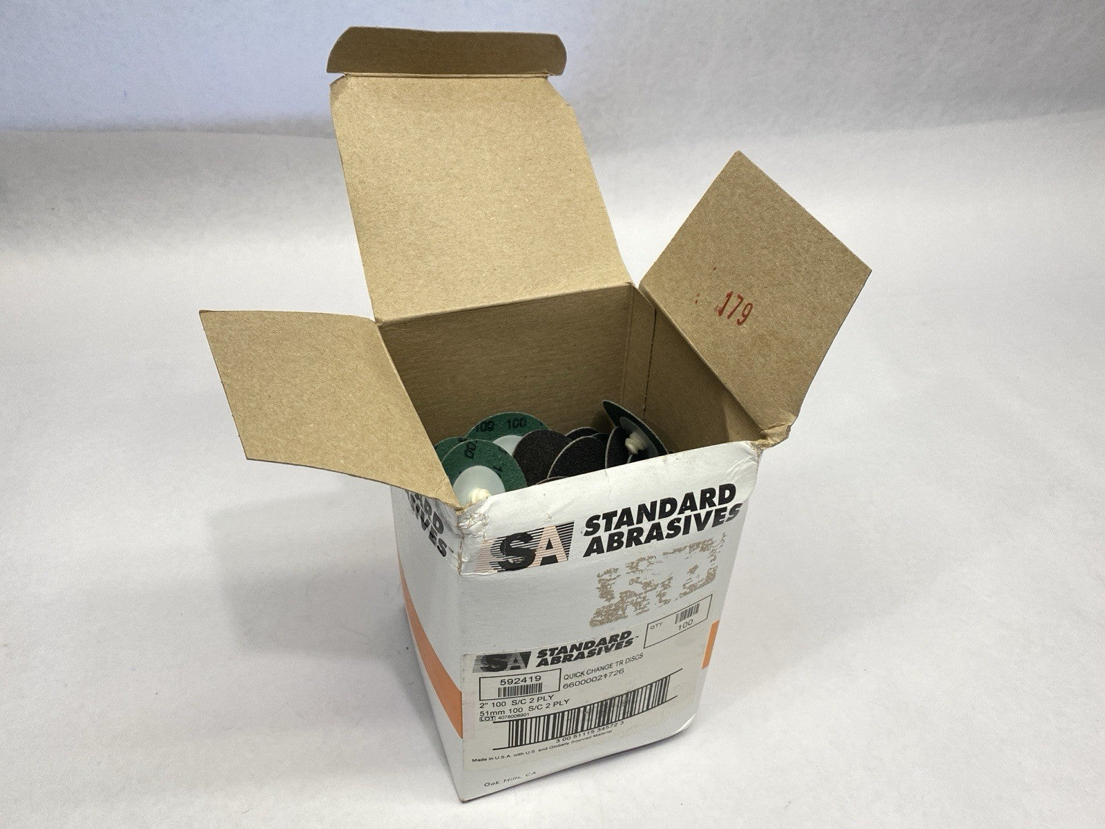 3M 592419 Standard Abrasives Quick Change Silicon Carbide 2 Ply Disc 2" BOX 100 - Maverick Industrial Sales