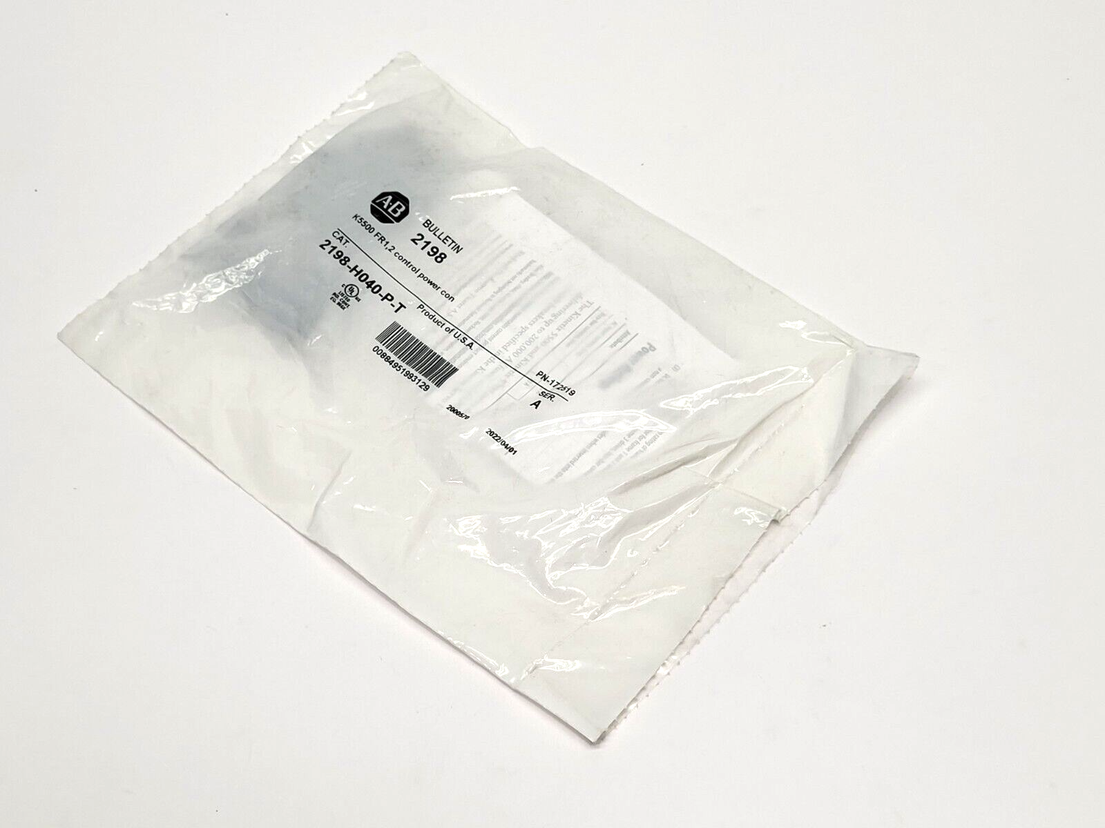 2198-H040-P-T 2 Ser.A | Allen Bradley 2198-H040-P-T 2 Control Power Connector K5500 FR1 Ser.A - New - Maverick Industrial Sales