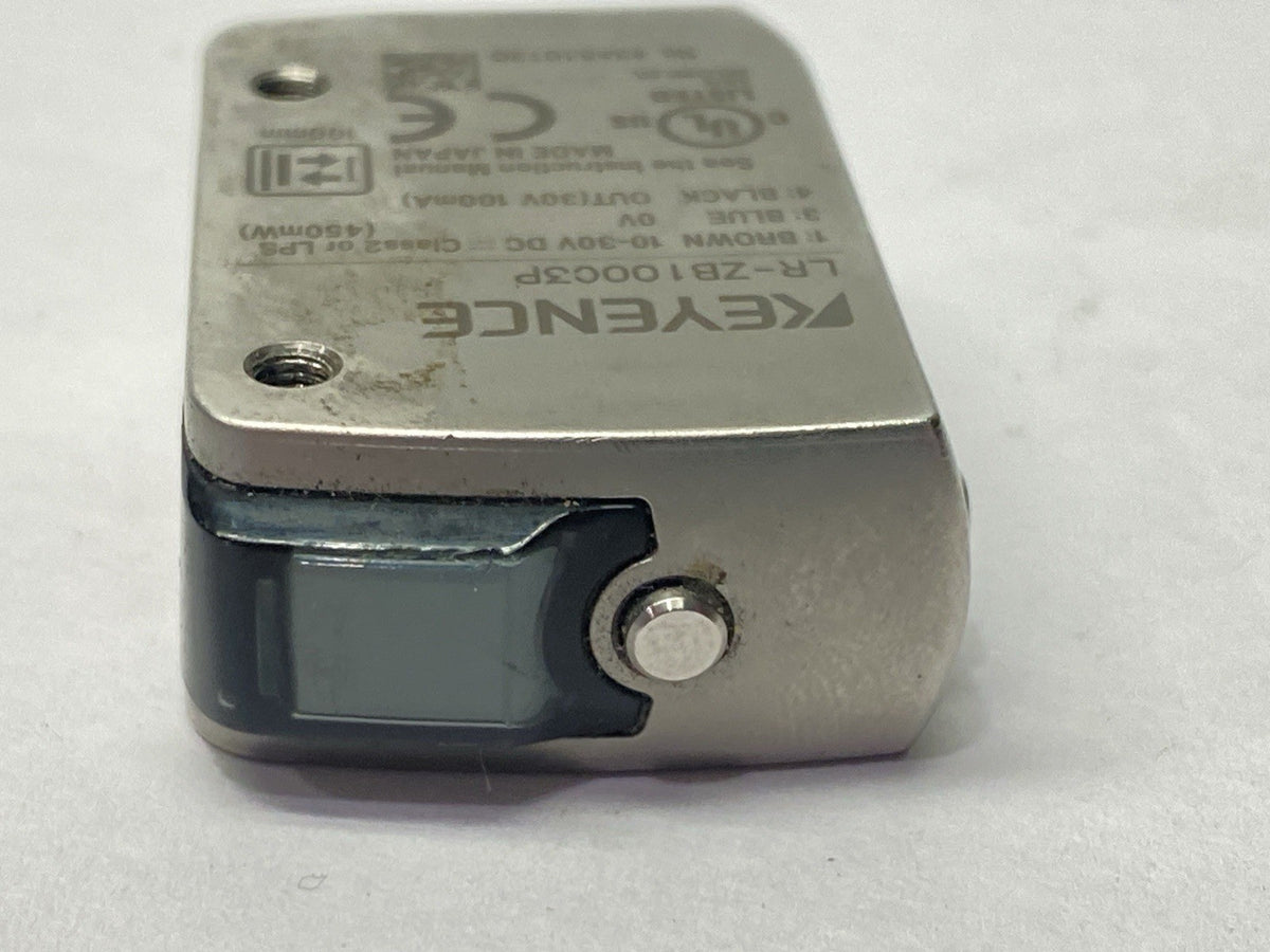 LR-ZB100C3P | Keyence Self-Contained CMOS Laser Sensor Rectangular M8 Connector- Used - Maverick Industrial Sales
