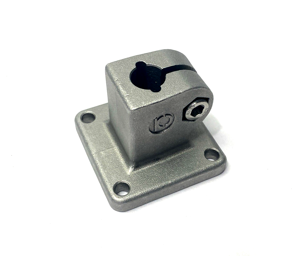 JW Winco GN 162-B1/2-2-BL Base Plate Connector Clamp 1/2" Bore - Maverick Industrial Sales